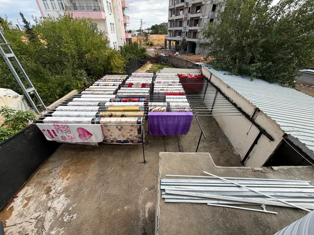 Adıyaman merkezdeki tesisimizin çatısında kurutma alanı